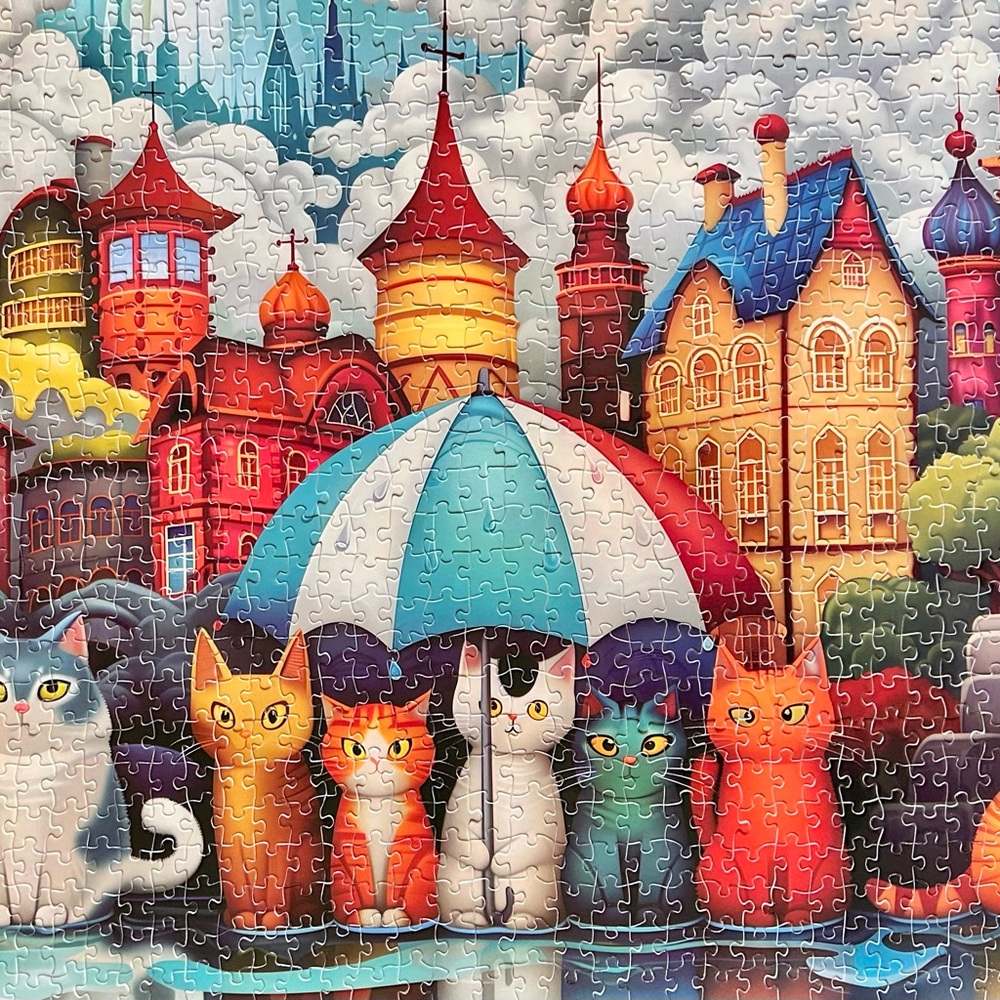 Rain City Cat Shadow 1000 pc- PPuzzling